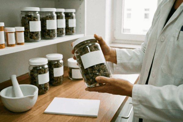 Medizinisches Cannabis in den Lager-Regalen